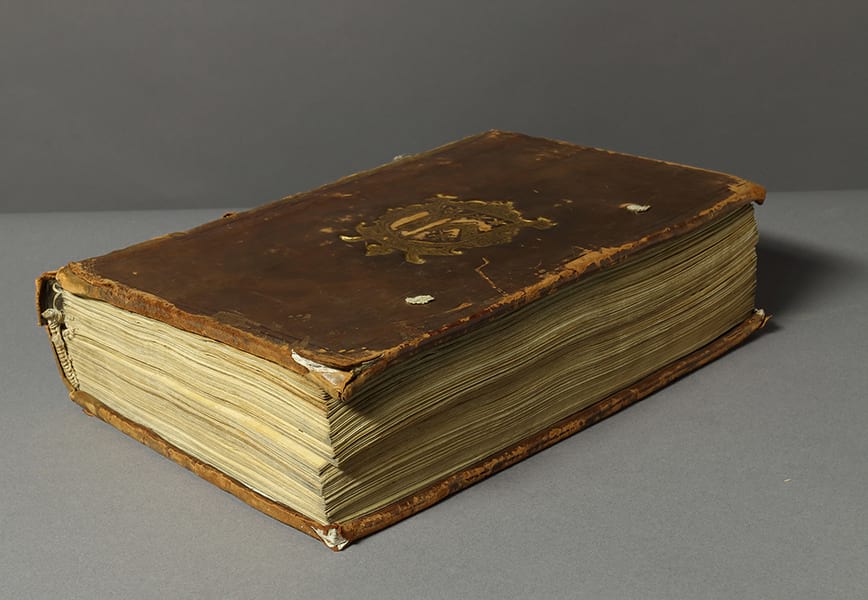 The manuscript before treatment, 3/4 view